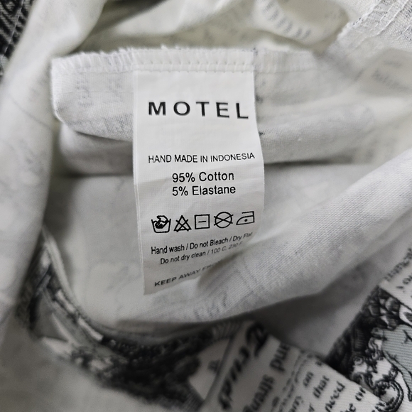 Motel Denim Jeans Newsprint Tarot High-waisted Flare Leg - Picture 7 of 15